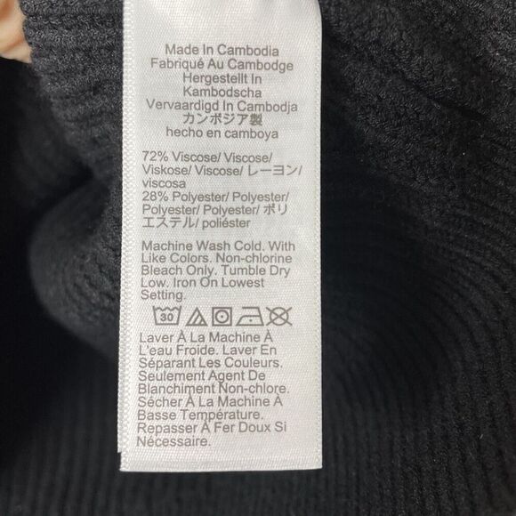 J.CREW Sweater Womens Medium Ribbed Turtleneck Pullover NEW Black BV348 - Picture 7 of 9